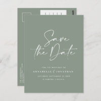 Moderne handgeschriebene Typografie Hochzeitsgrün