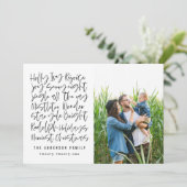 Moderne handgeschriebene Typografie Holiday Foto (Stehend Vorderseite)