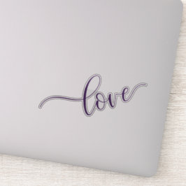 Moderne, handgeschriebene Typografie "Liebe" Aufkleber