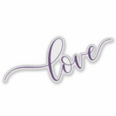 Moderne, handgeschriebene Typografie "Liebe" Aufkleber (Vorderseite)