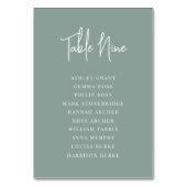 Moderne handgeschriebene und klassische Serif-Gäst Tischnummer (Rückseite)