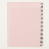 Moderne handgeschriebene Unterschrift Script Blush Planer (Rückseite)