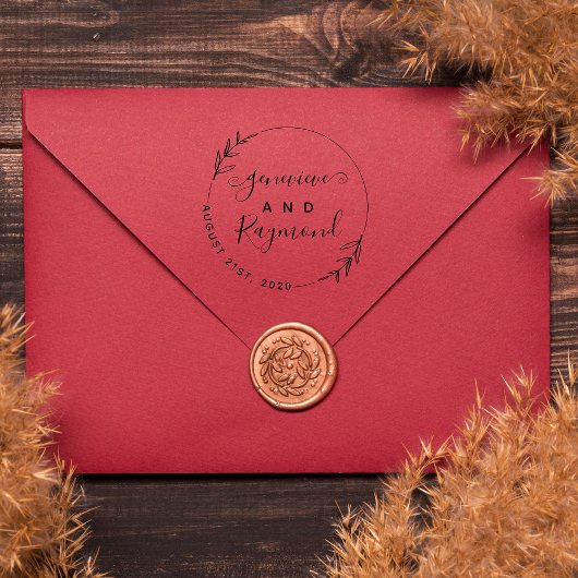 Moderne handgeschriebene Verheiratete Hochzeit Gummistempel