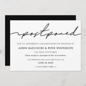 Moderne handgeschriebene vertagte Hochzeitsankündi Einladung (Vorne/Hinten)