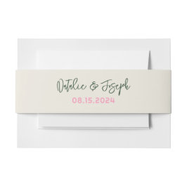 Moderne handgeschriebene Whimsical Fun Retro Hochz Einladungsbanderole