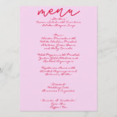 Moderne handgeschriebene Whimsical Retro Wedding Menükarte (Vorderseite)