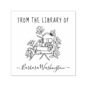 Moderne handgezeichnet Bibliothek Butterfly Permastempel (Design)