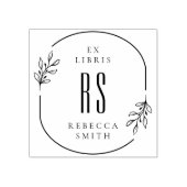 Moderne handgezeichnet Blätter Ex Libris Individue Gummistempel (Prägung)
