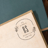 Moderne handgezeichnet Blätter Ex Libris Individue Gummistempel