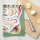 Moderne handgezeichnet Kunst in aktualisierten Fer Geschirrtuch (Viertel Falte)