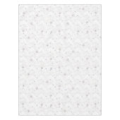 Moderne handgezeichnet Taupe Periwinkle Blume Tischdecke (Vorderseite)