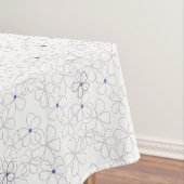 Moderne handgezeichnet Taupe Periwinkle Blume Tischdecke (Beispiel)