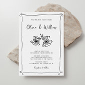 Moderne handGezeichnet Whimsical Wedding Einladung
