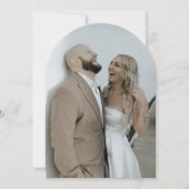 Moderne, handgezeichnete Arch-Foto-Hochzeit Einladung (Vorderseite)