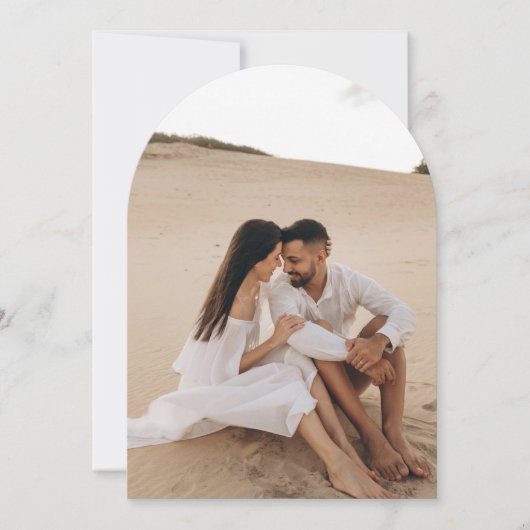 Moderne handgezeichnete Arch Foto Underlay UAWG We Einladung (Vorderseite)