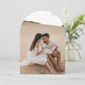 Moderne handgezeichnete Arch Foto Underlay UAWG We Einladung (Stehend Vorderseite)