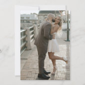 Moderne handgezeichnete Bow-Foto-Hochzeit Einladung (Vorderseite)