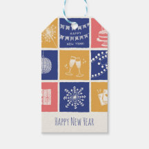 Moderne handgezeichnete bunte Neujahrselemente 202