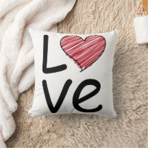 Moderne handgezeichnete Herz-Liebe-Typografie
