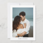 Moderne handgezeichnete Hochzeit rettet das Datum Save The Date (Rückseite)