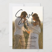 Moderne handgezeichnete Hochzeitsfoto-Save-the-Dat Save The Date (Vorderseite)