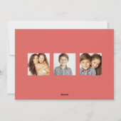 Moderne handgezeichnete Holberries-Foto-Rahmen Feiertagskarte (Rückseite)