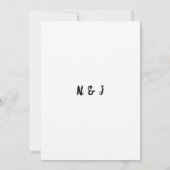 Moderne handgezeichnete Kuchen Retro Rahmen Einzig Einladung (Rückseite)