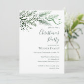 Moderne handgezeichnete Pine Christmas Party Einla Einladung (Stehend Vorderseite)