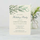 Moderne, handgezeichnete Pine Corporate Holiday Pa Einladung (Stehend Vorderseite)