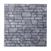 Moderne handgezeichnete Steine Grau und Schwarz Ba Fliese (Vorderseite)