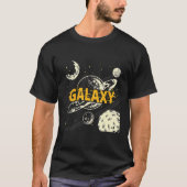 Moderne Handgezeichnete Universum Galaxy Planet Mo T-Shirt (Vorderseite)