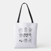 Moderne handgezeichnete Valentins-Icons Tasche (Rückseite)
