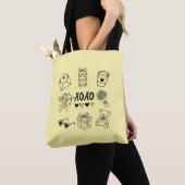 Moderne handgezeichnete Valentins-Icons Tasche (Von Nahem)