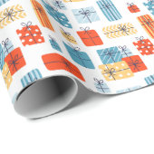 Moderne handgezeichnete Weihnachtsgeschenke Feiert Geschenkpapier (Rolleneckpunkt)