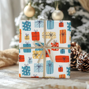 Moderne handgezeichnete Weihnachtsgeschenke Feiert Geschenkpapier