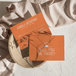 Moderne handgezeichnete Western Wüste Einzigartige RSVP Karte