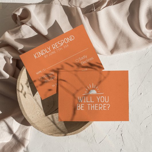 Moderne handgezeichnete Western Wüste Einzigartige RSVP Karte