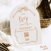 Moderne handgezogene Bogen TERRACOTTA Hochzeit Einladung