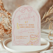 Moderne, handgezogene Bugrosa-Sonnenuntergang Hoch Einladung