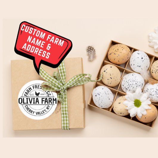 Moderne Händleradresse für die Bezeichnung des Eie Runder Aufkleber