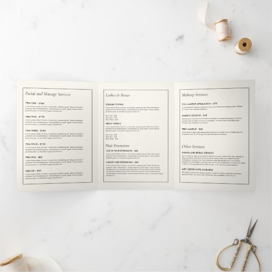 Moderne Handmassage, Wellness Broschüre (Innenseite)