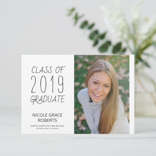 Moderne Handmit buchstaben gekennzeichnete Einladung (Stehend Vorderseite)