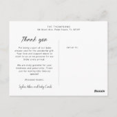 Moderne Handschrift 8 Foto Collage Baby Dusche Postkarte (Rückseite)