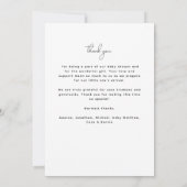 Moderne Handschrift 9 Foto Babydusche Vielen Dank Dankeskarte (Rückseite)