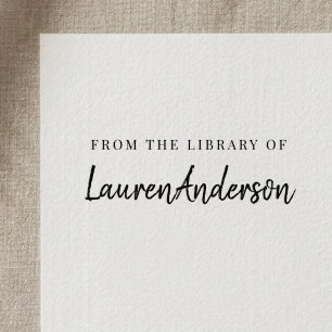 Moderne Handschrift aus der Bibliothek des Buchzei Gummistempel