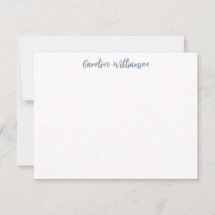 Moderne Handschrift Blaue Personalisierte Schreibw Mitteilungskarte