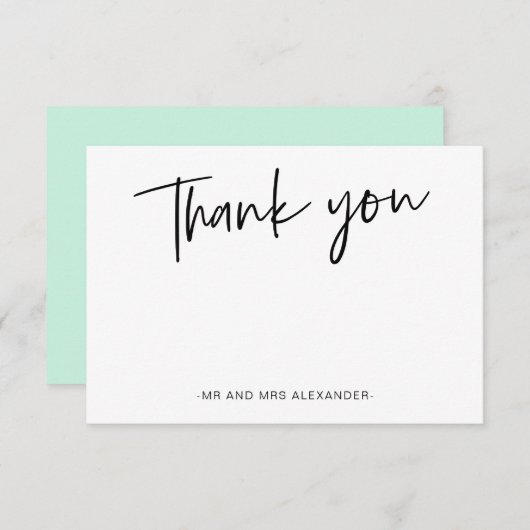 Moderne Handschrift Danke (Vorne/Hinten)