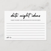 Moderne Handschrift Datum JAR Datumsinterne Ideen Hinweiskarte (Vorderseite)