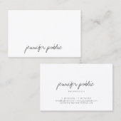 Moderne Handschrift Einfache Elegante Schlicht Visitenkarte (Vorne/Hinten)