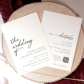 Moderne Handschrift Elegant in einer Hochzeit Einladung